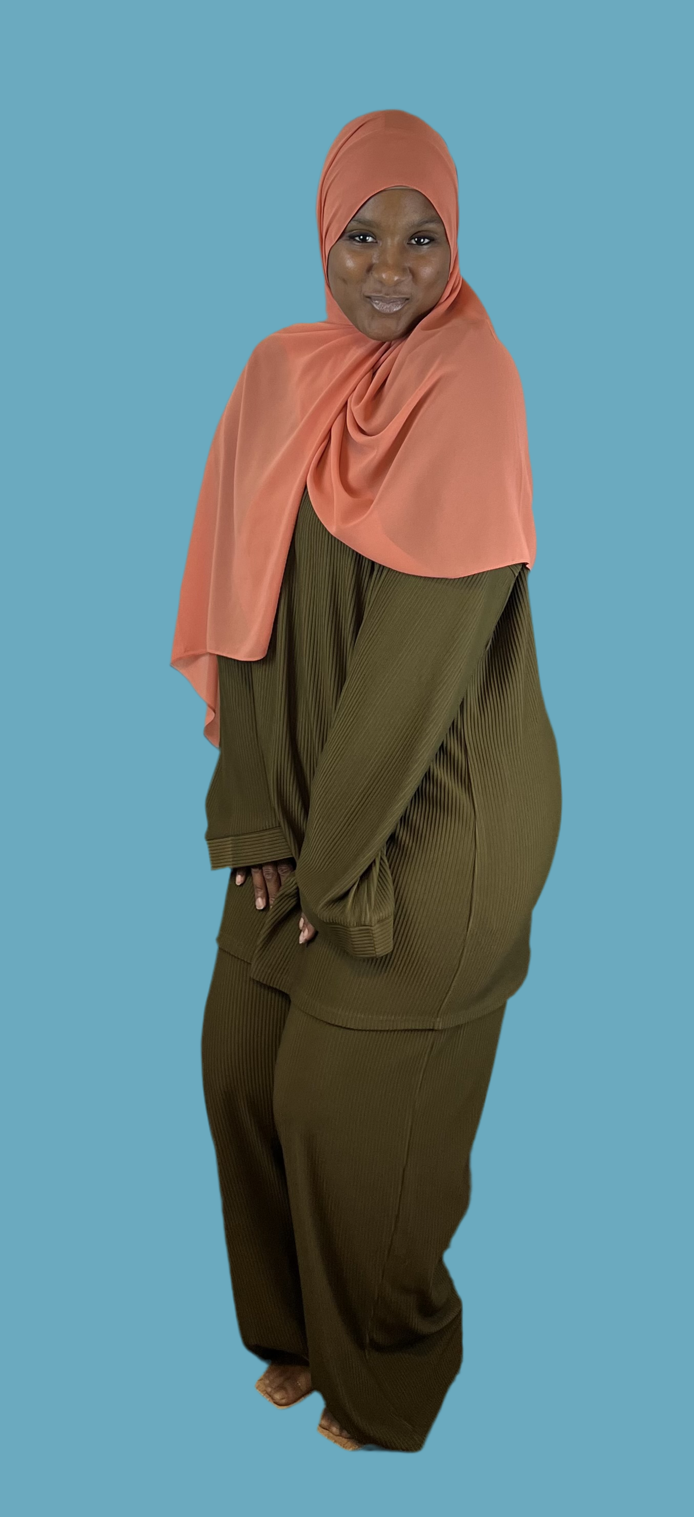 Ribbed Knit Pants Set